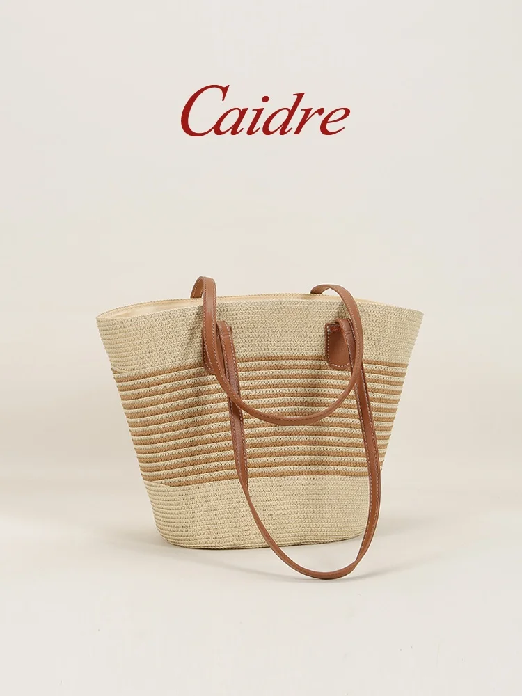 Caidre Handwoven Large Capacity Straw Bag Beach Ladies Shoulder Bag Spring Summer Tote Bag Soft Fabric Casual Style for Youth
Caidre Handwoven Large Capacity Straw Bag Beach Ladies Shoulder Bag Spring Summer Tote Bag Soft Fabric Casual Style for Youth