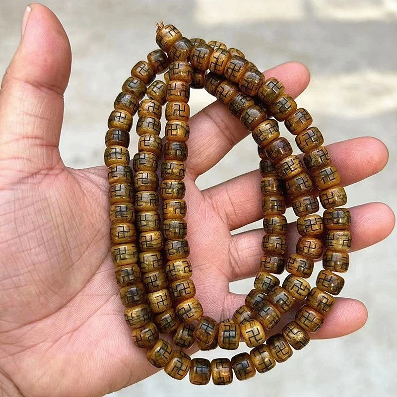 Carved cow bone ancient- barrel 108-piece Buddhist bead necklace Tibetan-style decorative beads DIY bracelet
Carved cow bone ancient- barrel 108-piece Buddhist bead necklace Tibetan-style decorative beads DIY bracelet