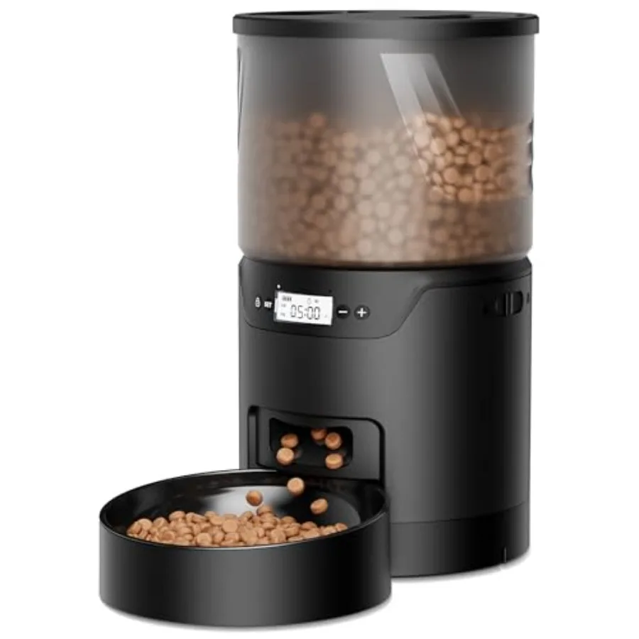 Automatic Cat Feeder: 3L Auto Food Dispenser with Timed Feeding 6 Meal Programmableand 1-20 Portion Precise Control- Easy to Cl
Automatic Cat Feeder: 3L Auto Food Dispenser with Timed Feeding 6 Meal Programmableand 1-20 Portion Precise Control- Easy to Cl