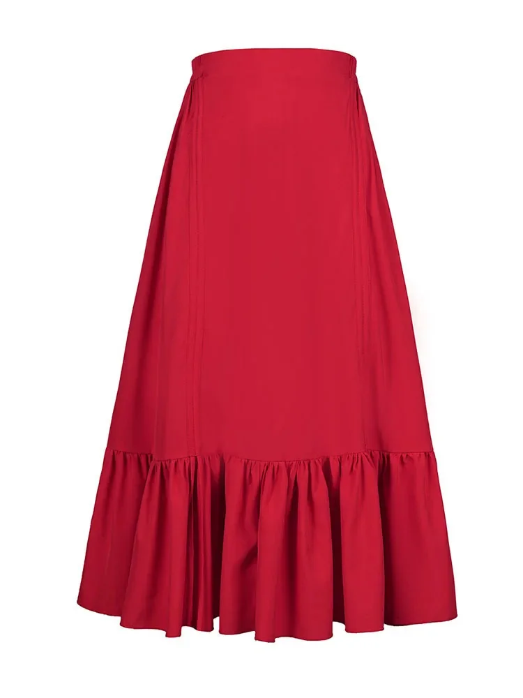 Long Irregular Skirt For Women Red Color Gothic Drawstring High Waist Party Dresses Female Fashion Spring New 2DB2181
Long Irregular Skirt For Women Red Color Gothic Drawstring High Waist Party Dresses Female Fashion Spring New 2DB2181