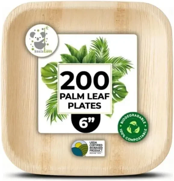 Palm Leaf Plate Bamboo Paper Disposable 6 Inch 200 Bulk Appetizer and Dessert Square Party Pack Eco Biodegradable Compostable Wo
Palm Leaf Plate Bamboo Paper Disposable 6 Inch 200 Bulk Appetizer and Dessert Square Party Pack Eco Biodegradable Compostable Wo