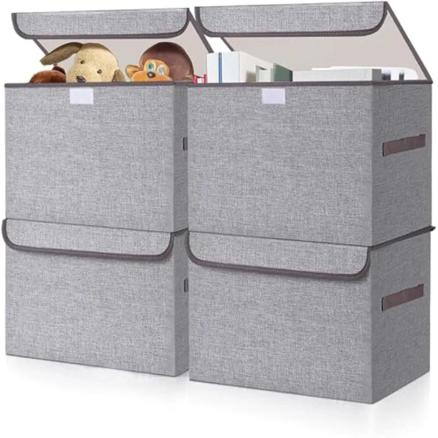 Quart Linen Fabric Foldable Storage Bin Cube Organizer Basket with FlipTop Lid and Handles, Clothes Blanket Box for Home, Offic
Quart Linen Fabric Foldable Storage Bin Cube Organizer Basket with FlipTop Lid and Handles, Clothes Blanket Box for Home, Offic