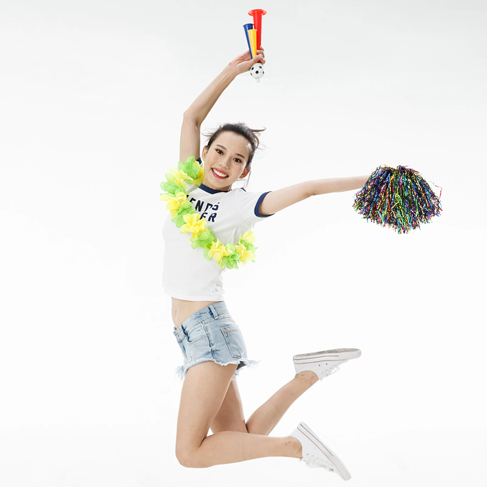 10pcs Pom Poms Colorful Plastic Lightweight 20g Small Handle for Sports Events Dancing Competition Team Spirit Accessories
10pcs Pom Poms Colorful Plastic Lightweight 20g Small Handle for Sports Events Dancing Competition Team Spirit Accessories