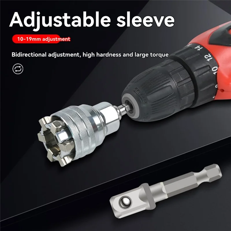 A92P Universal Socket Universal Magic Socket Multi-Function Wrench Socket Set Combination Tool Quick Ratchet Wrench
A92P Universal Socket Universal Magic Socket Multi-Function Wrench Socket Set Combination Tool Quick Ratchet Wrench