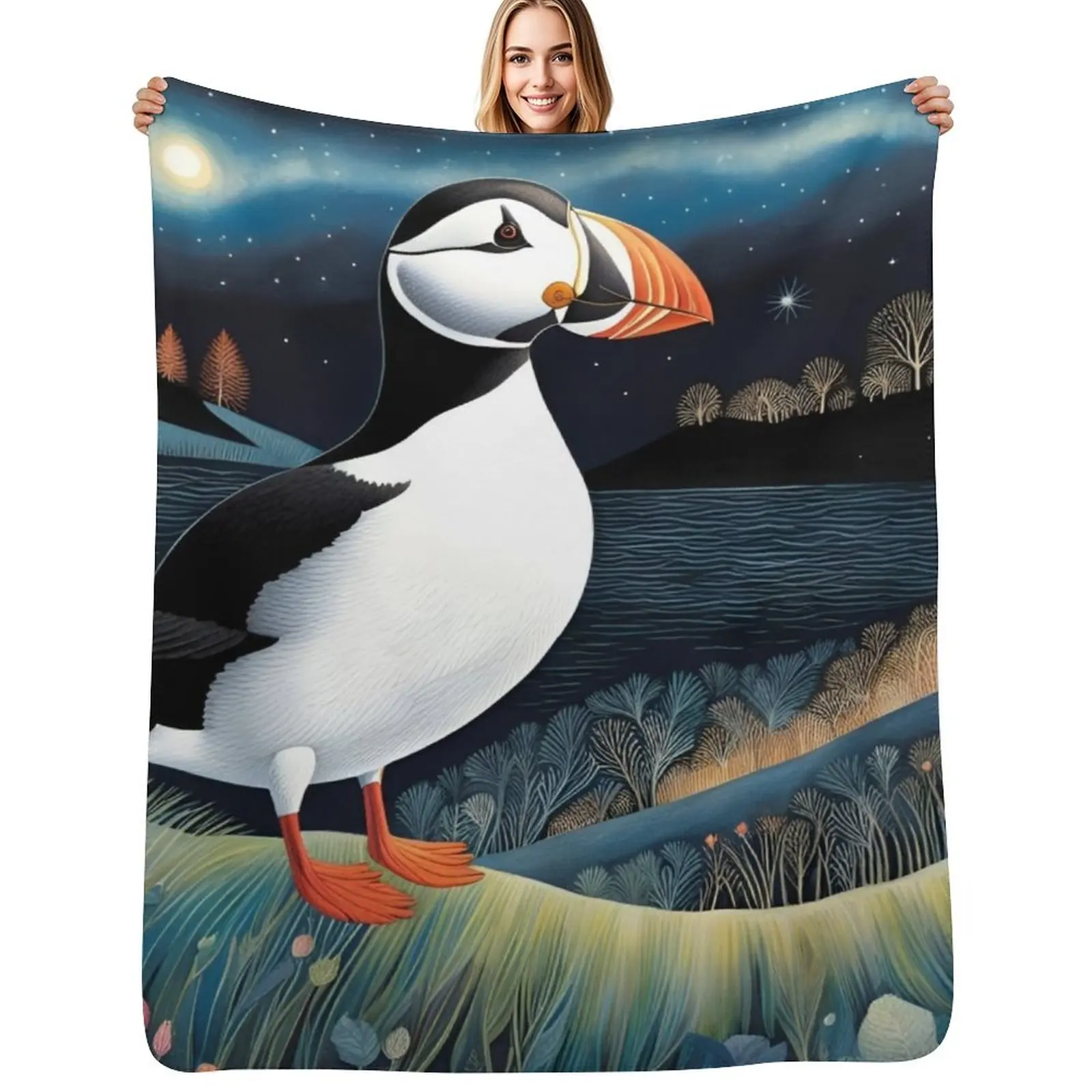 Puffin Throw Blanket Year Round Soft Comfortable Blanket for Home
Puffin Throw Blanket Year Round Soft Comfortable Blanket for Home