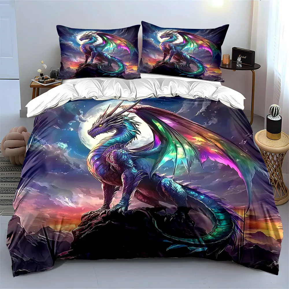 "Fantasy Dragon Artwork Set" Bedding Set with 1 Duvet Cover 2 Pillowcases Single Double King Queen, Gift
"Fantasy Dragon Artwork Set" Bedding Set with 1 Duvet Cover 2 Pillowcases Single Double King Queen, Gift