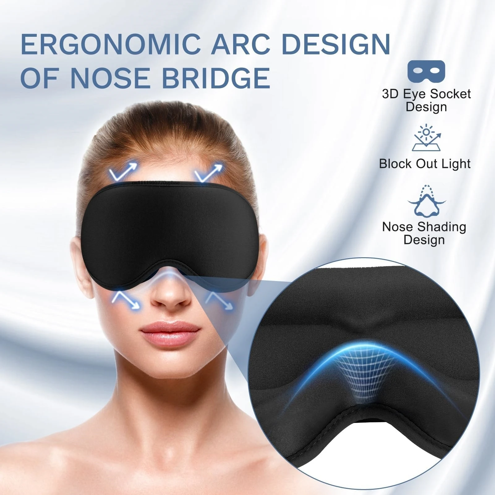 2pcs Total Blackout 3D Sleeping Mask, Super Lightweight & Silky Soft Eye Mask for Sleeping, Fully Adjustable Black
2pcs Total Blackout 3D Sleeping Mask, Super Lightweight & Silky Soft Eye Mask for Sleeping, Fully Adjustable Black