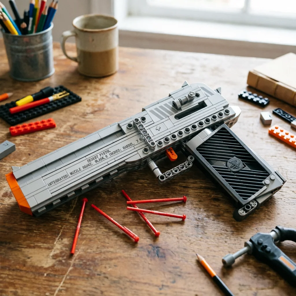 Military series building blocks Desert Eagle pistol firing model 356 pieces DIY assembly puzzle blocks war game toys gift
Military series building blocks Desert Eagle pistol firing model 356 pieces DIY assembly puzzle blocks war game toys gift