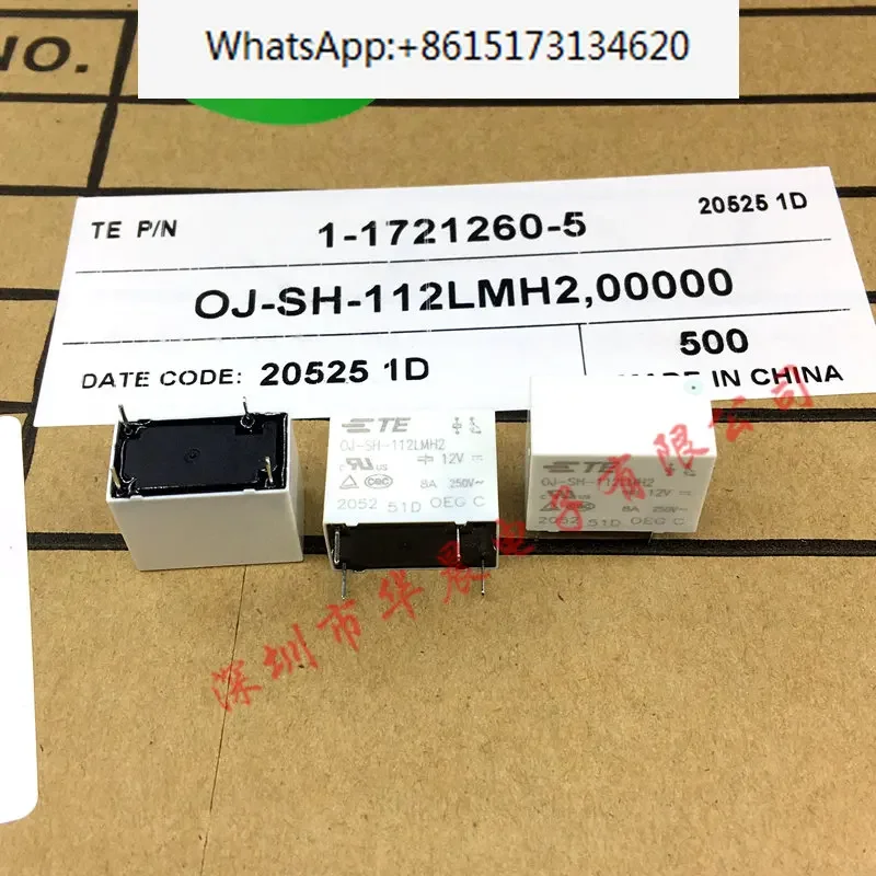 20 pieces New original OJ-SH-SS-112LMH2 Tyco TE relay 8A 12VDC, 4-pin group, normally open
20 pieces New original OJ-SH-SS-112LMH2 Tyco TE relay 8A 12VDC, 4-pin group, normally open