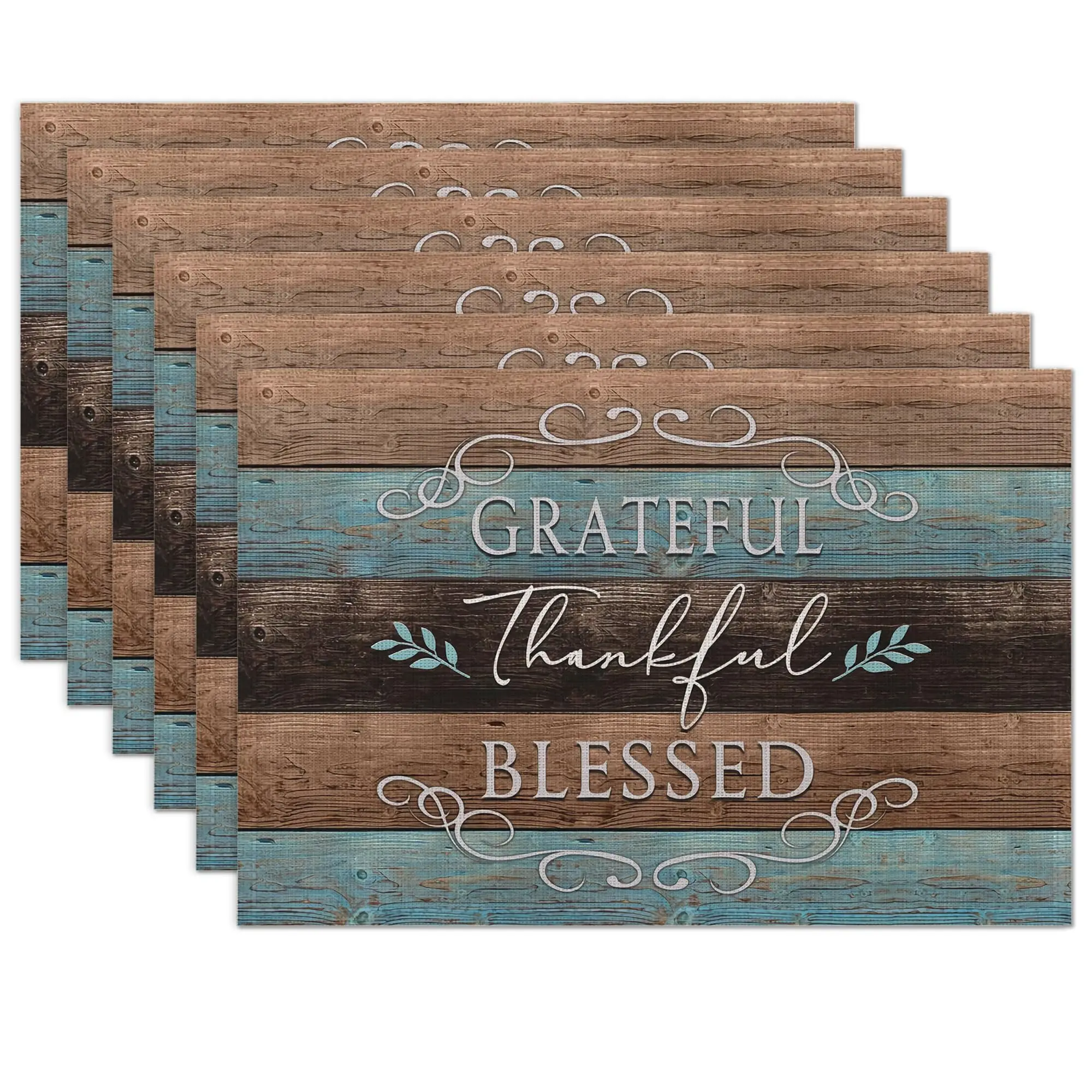Thankful Grateful Blessed Placemats Place Mats for Kitchen Table Washable Farmhouse Linen Table Mats Dining Decor 12x18 Inch
Thankful Grateful Blessed Placemats Place Mats for Kitchen Table Washable Farmhouse Linen Table Mats Dining Decor 12x18 Inch