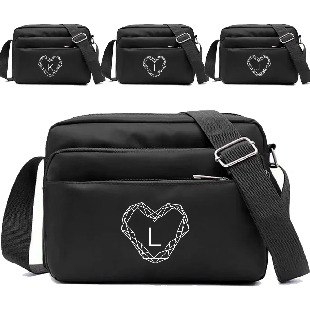 Multi-layer Outdoor Travel Leisure Simple Storage Bag Diamond Letter Series Printing Pattern Black One Shoulder Crossbody Bag
Multi-layer Outdoor Travel Leisure Simple Storage Bag Diamond Letter Series Printing Pattern Black One Shoulder Crossbody Bag