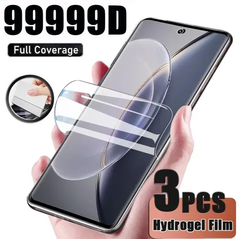 Filme de hidrogel para asus rog telefone 7, 8, 6 pro, 7, zenfone final 10, protetor de tela, 3pcs