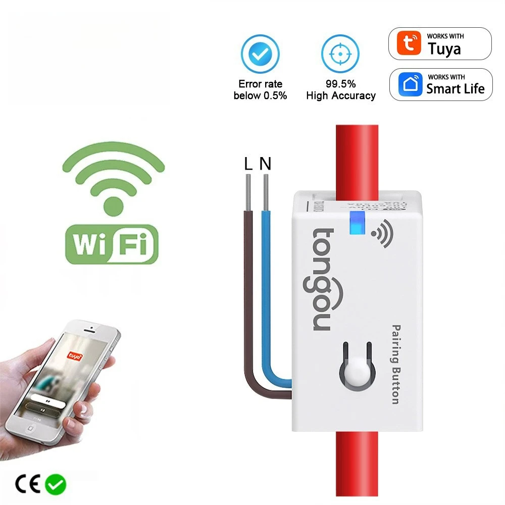 Energy Monitoring With Alerts Energy Meter Class 1.0 Precision Suitable for Tuya Smart App Smart Energy Meter Home
Energy Monitoring With Alerts Energy Meter Class 1.0 Precision Suitable for Tuya Smart App Smart Energy Meter Home