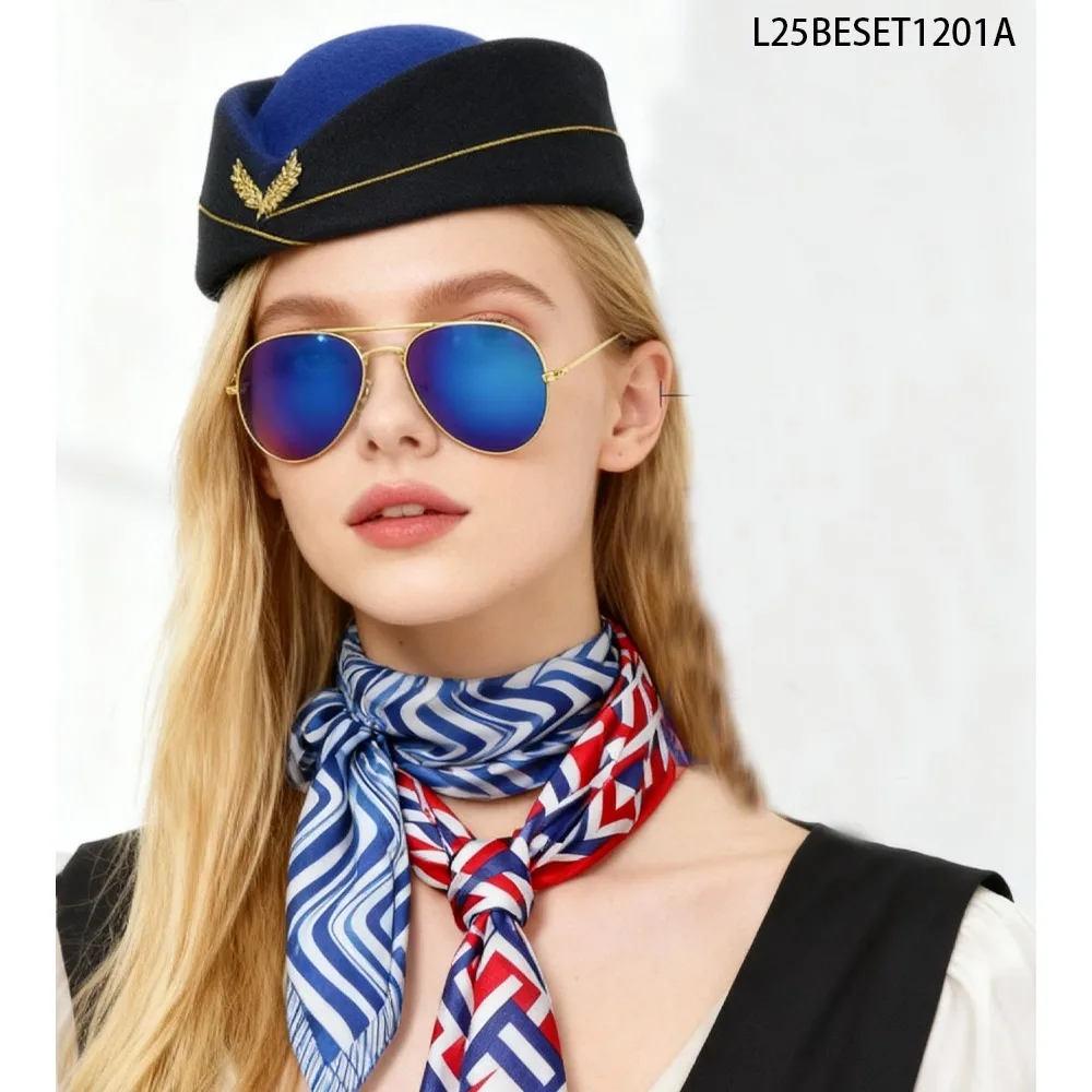 Комплект формы стюардессы PESENAR сине-черного цвета: 2 узорчатых шарфа, кепка с эмблемой, красочные солнцезащитные очки, костюм для косплея
Комплект формы стюардессы PESENAR сине-черного цвета: 2 узорчатых шарфа, кепка с эмблемой, красочные солнцезащитные очки, костюм для косплея