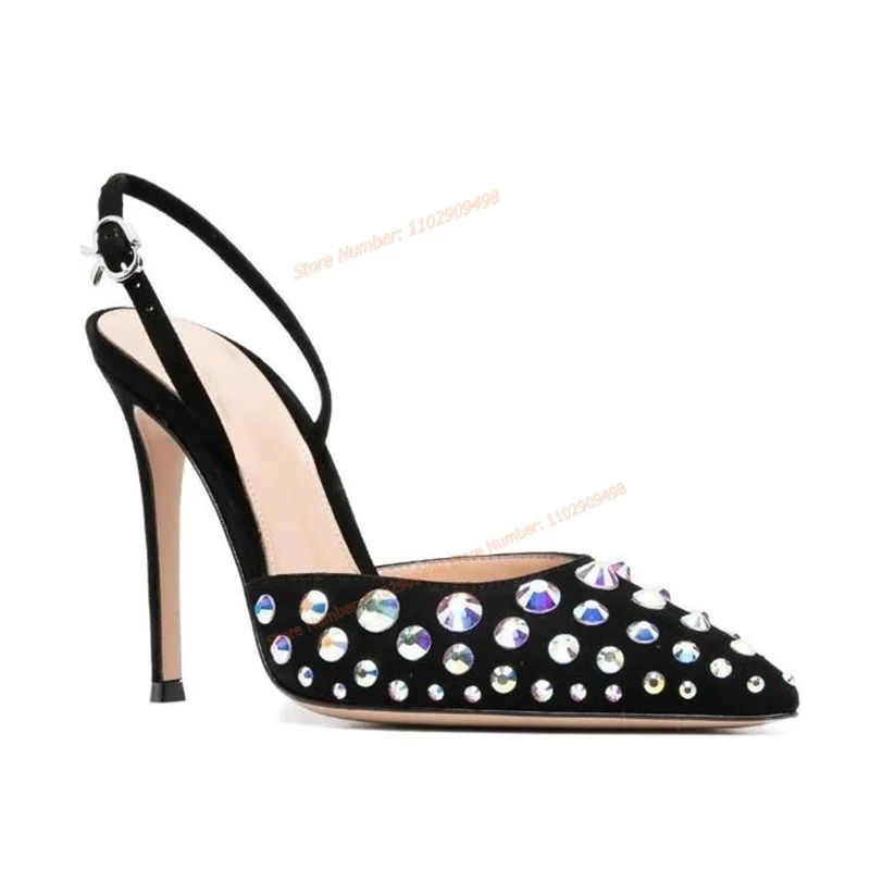 Black Crystal Decor Back Strap Pumps Ankle Buckle Pointed Toe Shoes for Women Thin High Heels Shoes 2023 Zapatos Para Mujere
Black Crystal Decor Back Strap Pumps Ankle Buckle Pointed Toe Shoes for Women Thin High Heels Shoes 2023 Zapatos Para Mujere
