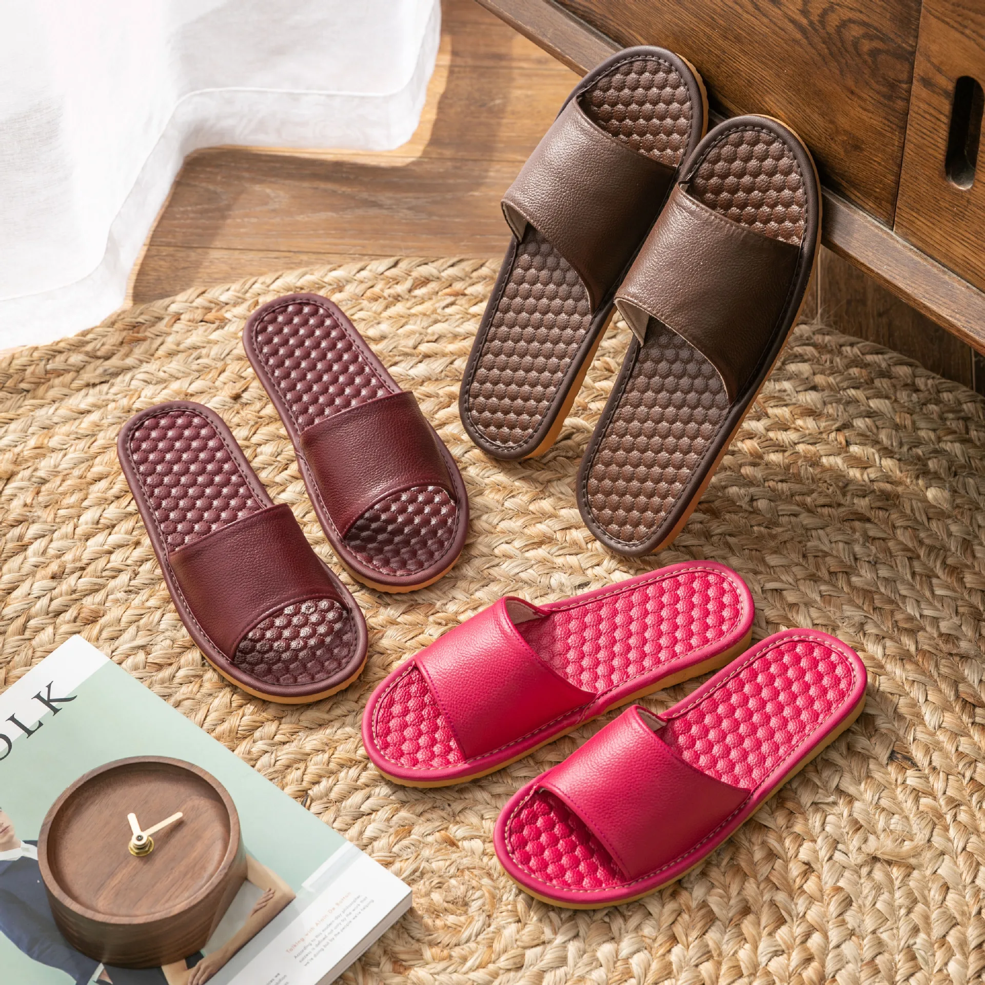 Square-Toe Premium Summer Slippers Genuine Leather Cotton-Linen Unisex House Shoes, Breathable Anti-Odor Indoor Sandals
Square-Toe Premium Summer Slippers Genuine Leather Cotton-Linen Unisex House Shoes, Breathable Anti-Odor Indoor Sandals