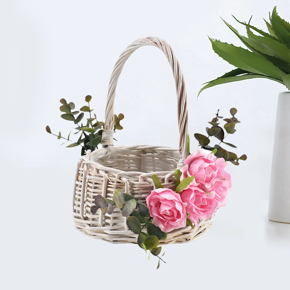 1pc Flower Girl Basket Elegant Wedding Baskets Romantic Decorative Bride Storage Flower Petals Candies Novelty Items
1pc Flower Girl Basket Elegant Wedding Baskets Romantic Decorative Bride Storage Flower Petals Candies Novelty Items