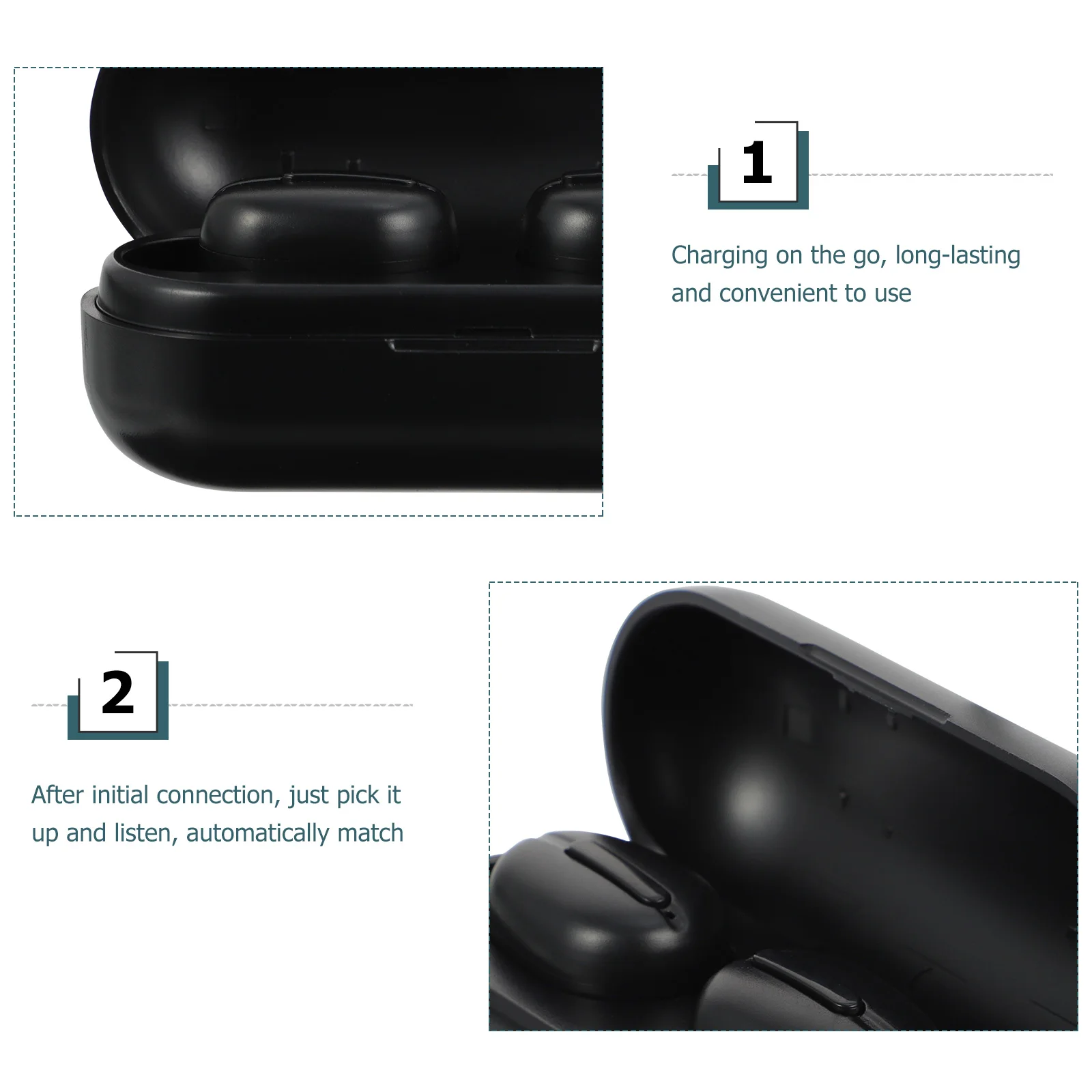 1Pair Wireless Earphones Ergonomic Noise Reduction Long Lasting Charging Portable Wireless Earbuds Headset
1Pair Wireless Earphones Ergonomic Noise Reduction Long Lasting Charging Portable Wireless Earbuds Headset