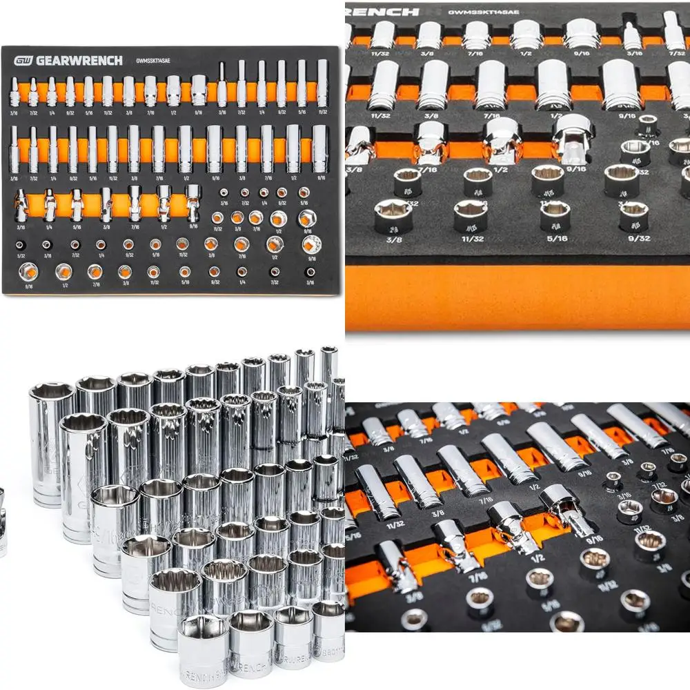 68 Piece 1/4” Drive Master SAE Socket Set in Foam Storage Tray - GWMSSKT14SAE
68 Piece 1/4” Drive Master SAE Socket Set in Foam Storage Tray - GWMSSKT14SAE