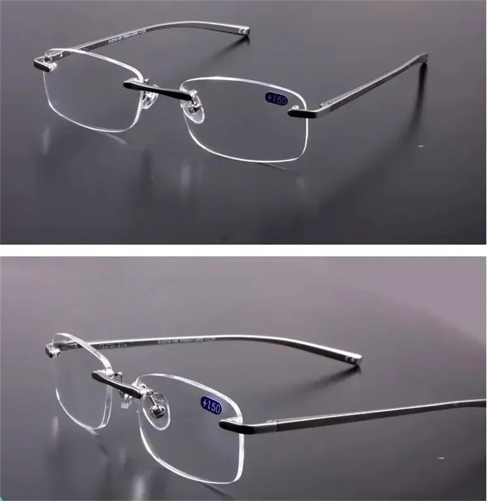 Clara Reading Glasses Men Rimless Al-mg Reading Glasses Ultra-light Spring Leg Spectacles +1 +1.5 +2 +2.5 +2.75 +3 +3.25 +3.5 +4
Clara Reading Glasses Men Rimless Al-mg Reading Glasses Ultra-light Spring Leg Spectacles +1 +1.5 +2 +2.5 +2.75 +3 +3.25 +3.5 +4