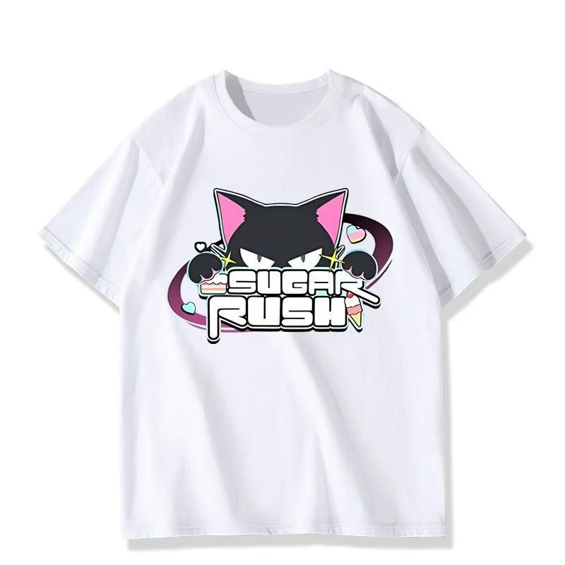 Spring and summer new personalized and fun cartoon cat letter printed women's loose short sleeved pullover round neck T-shirt
Spring and summer new personalized and fun cartoon cat letter printed women's loose short sleeved pullover round neck T-shirt