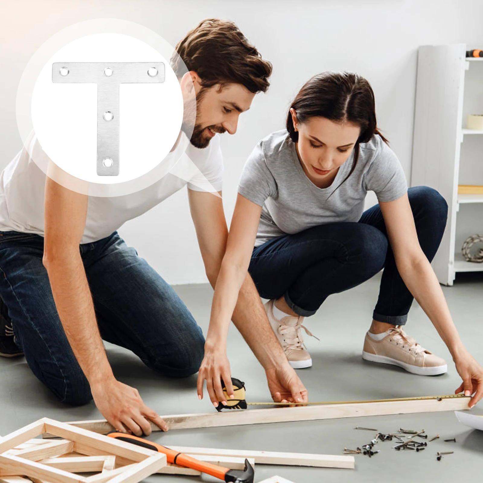 10pcs 80Mm T-Shape Stainless Steel Fixed Plate Sturdy Corner Braces Angle Bracket Connector Repair Sheet Durable Long-Lasting
10pcs 80Mm T-Shape Stainless Steel Fixed Plate Sturdy Corner Braces Angle Bracket Connector Repair Sheet Durable Long-Lasting