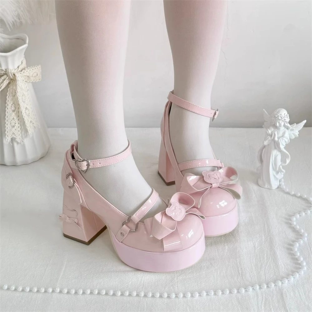 Lolita Sweet Japanese Shoes for Women Cute Round Head High Heels Princess Platform Heels Kawaii Pink Shoes
Lolita Sweet Japanese Shoes for Women Cute Round Head High Heels Princess Platform Heels Kawaii Pink Shoes
