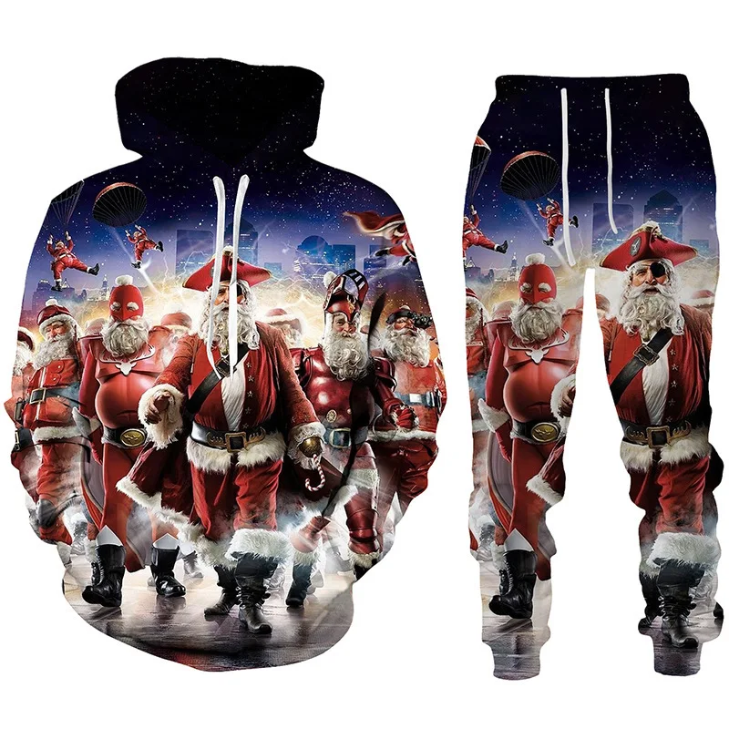 Christmas Santa Claus Autumn Winter 3D Printed Hoodie Suit Men Sweatshirts Sweatpants Two Piece Tracksuit Set Men's Clothing
Christmas Santa Claus Autumn Winter 3D Printed Hoodie Suit Men Sweatshirts Sweatpants Two Piece Tracksuit Set Men's Clothing