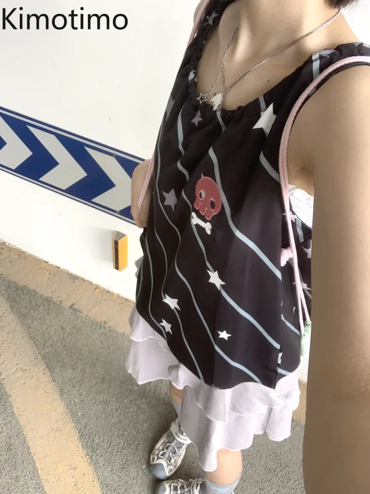 Kimotimo 2025 Summer Sweet Star Stripe Printed Spicy Girls Vest Harajuku Y2k Sleeveless Loose Tank Top Fashion Versatile Camis
Kimotimo 2025 Summer Sweet Star Stripe Printed Spicy Girls Vest Harajuku Y2k Sleeveless Loose Tank Top Fashion Versatile Camis