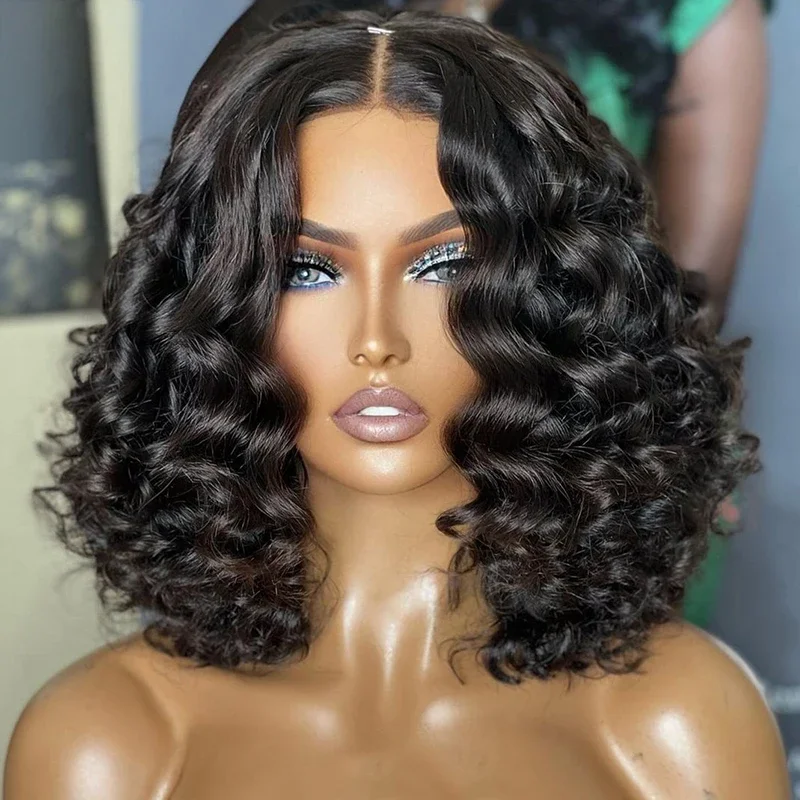 Natural 16“ Short Bob Black Deep Wave Soft 180Density Lace Front Wig For Women BabyHair Heat Resistant Preplucked Glueless Wigs
Natural 16“ Short Bob Black Deep Wave Soft 180Density Lace Front Wig For Women BabyHair Heat Resistant Preplucked Glueless Wigs