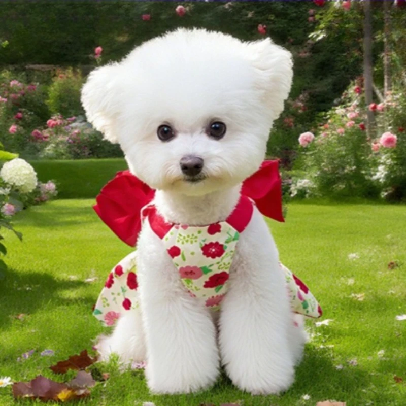 Sweet Floral Pet Dress Detachable Red Big Bow Cute Dog Cat Clothes Universal Small Puppy Kitten Indoor Outdoor Casual Outfit
Sweet Floral Pet Dress Detachable Red Big Bow Cute Dog Cat Clothes Universal Small Puppy Kitten Indoor Outdoor Casual Outfit