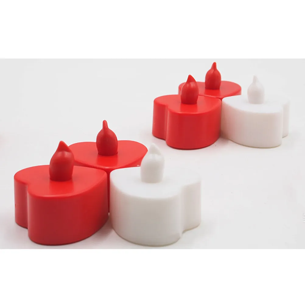 10Pcs Red Shell Flameless LED Lights with Vivid Flickering Effect Electronic Heart Candles for Operated Night
10Pcs Red Shell Flameless LED Lights with Vivid Flickering Effect Electronic Heart Candles for Operated Night
