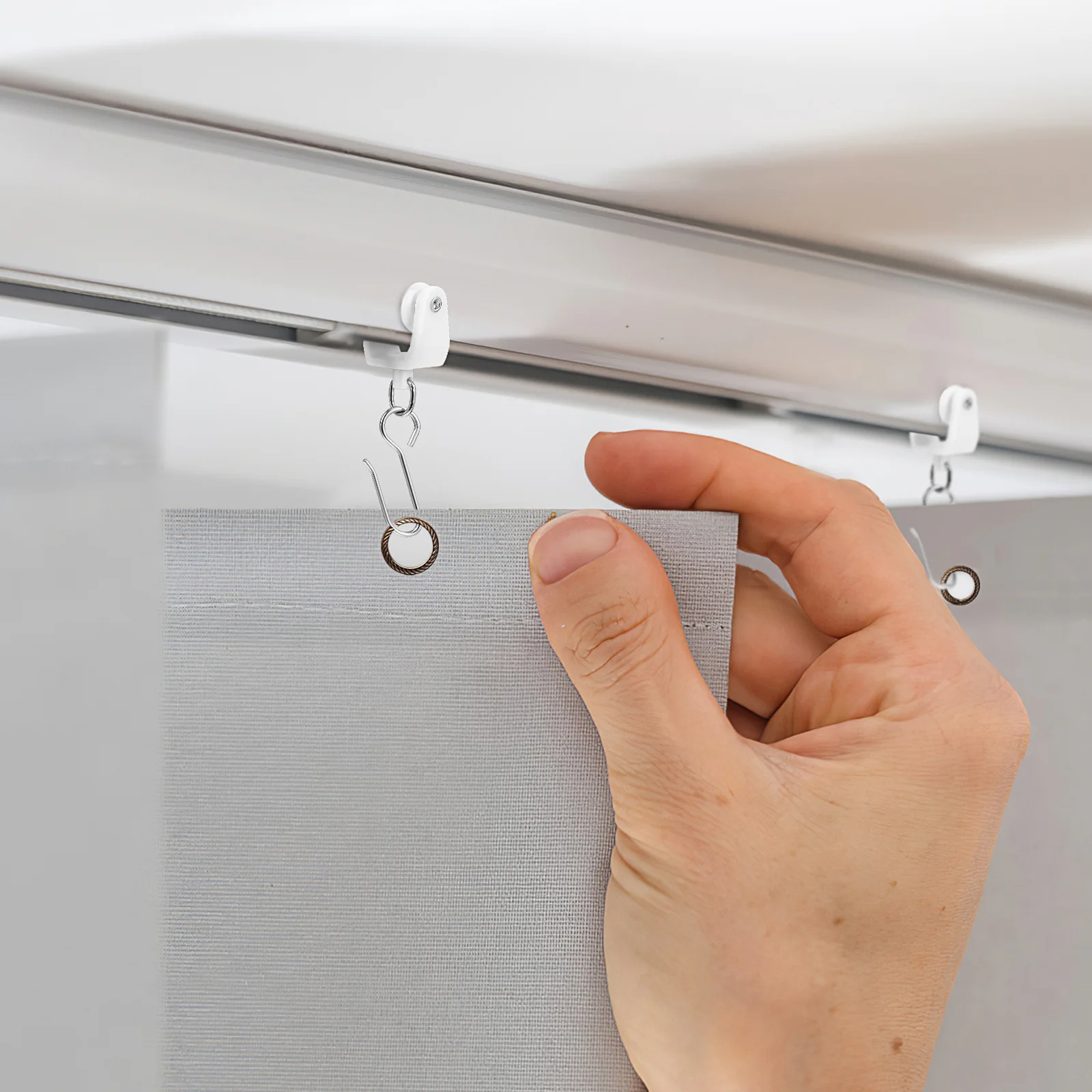 30 Pcs Track Glider Rollers with Hooks for Curtain Systems Smooth Gliding Shower Window Door Curtains Includes Clips and Pulleys
30 Pcs Track Glider Rollers with Hooks for Curtain Systems Smooth Gliding Shower Window Door Curtains Includes Clips and Pulleys