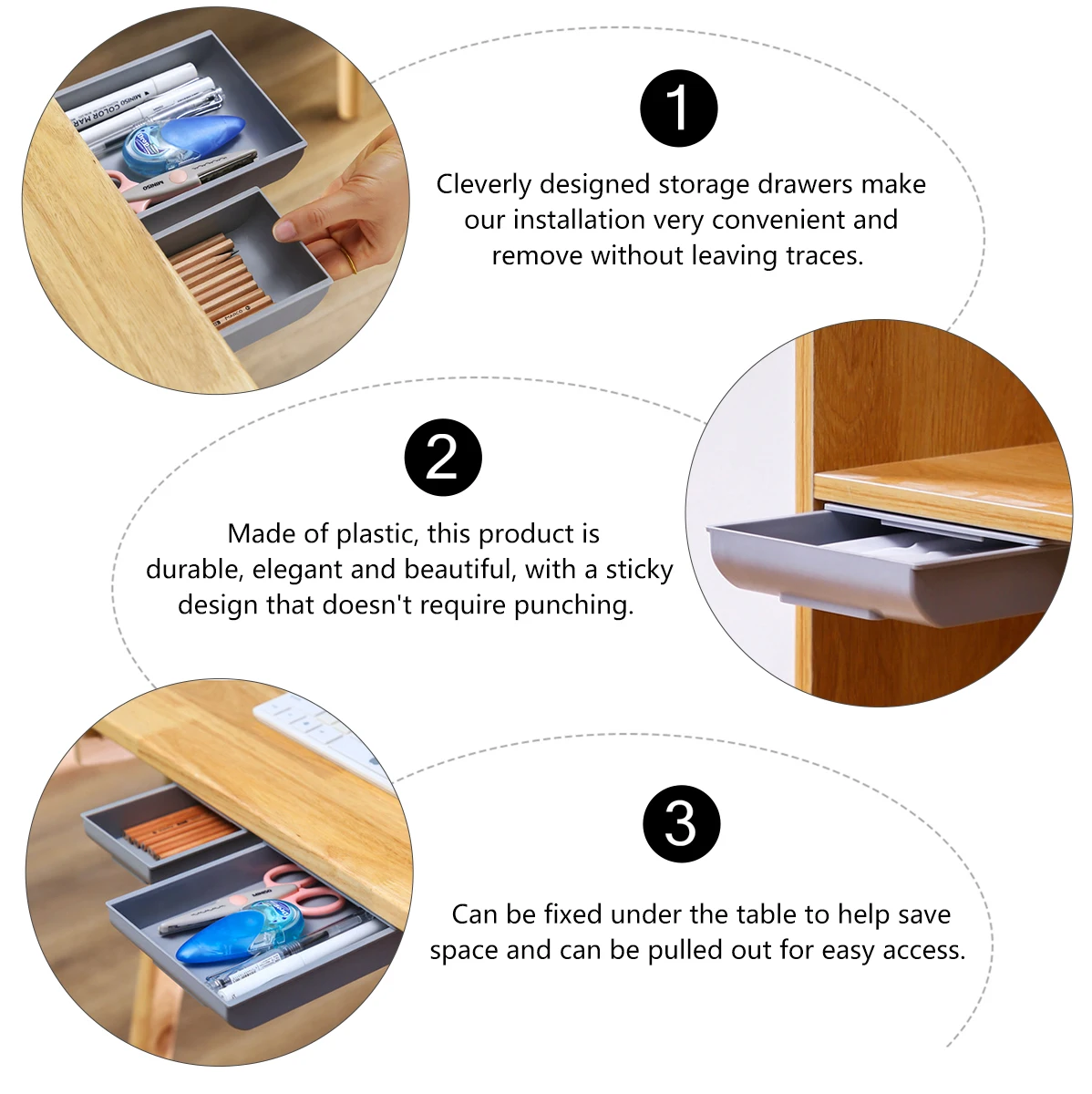 2pcs Storage Box Under Desk ganizer Pull out Drawer Table Bottom ganizer Hidden Stationery Holder Desk Bottom Table
2pcs Storage Box Under Desk ganizer Pull out Drawer Table Bottom ganizer Hidden Stationery Holder Desk Bottom Table