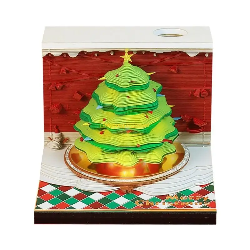 C90C Christmas 3D Paper Carving Art Note Pad 3D Paper Carving Art Notepads with Pen Holder for Christmas Holiday Decoration
C90C Christmas 3D Paper Carving Art Note Pad 3D Paper Carving Art Notepads with Pen Holder for Christmas Holiday Decoration