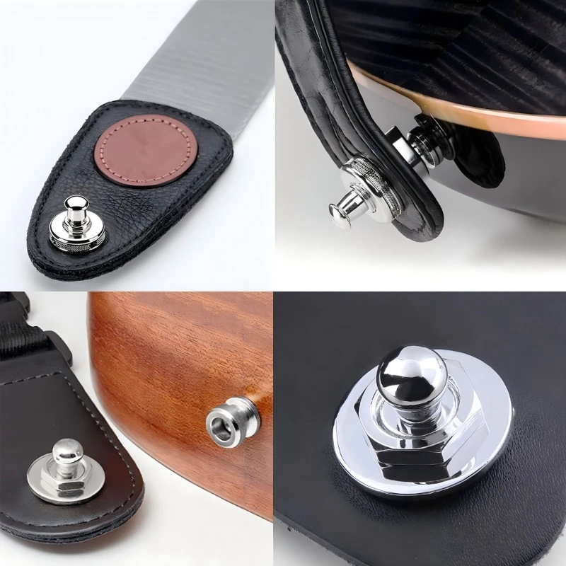 Set of 2 Guitar Strap Safe Locks Elegant Buttons Guitar Accessory Set Metal Strap Locks Electric Guitar Part for Guitar 69HD
Set of 2 Guitar Strap Safe Locks Elegant Buttons Guitar Accessory Set Metal Strap Locks Electric Guitar Part for Guitar 69HD