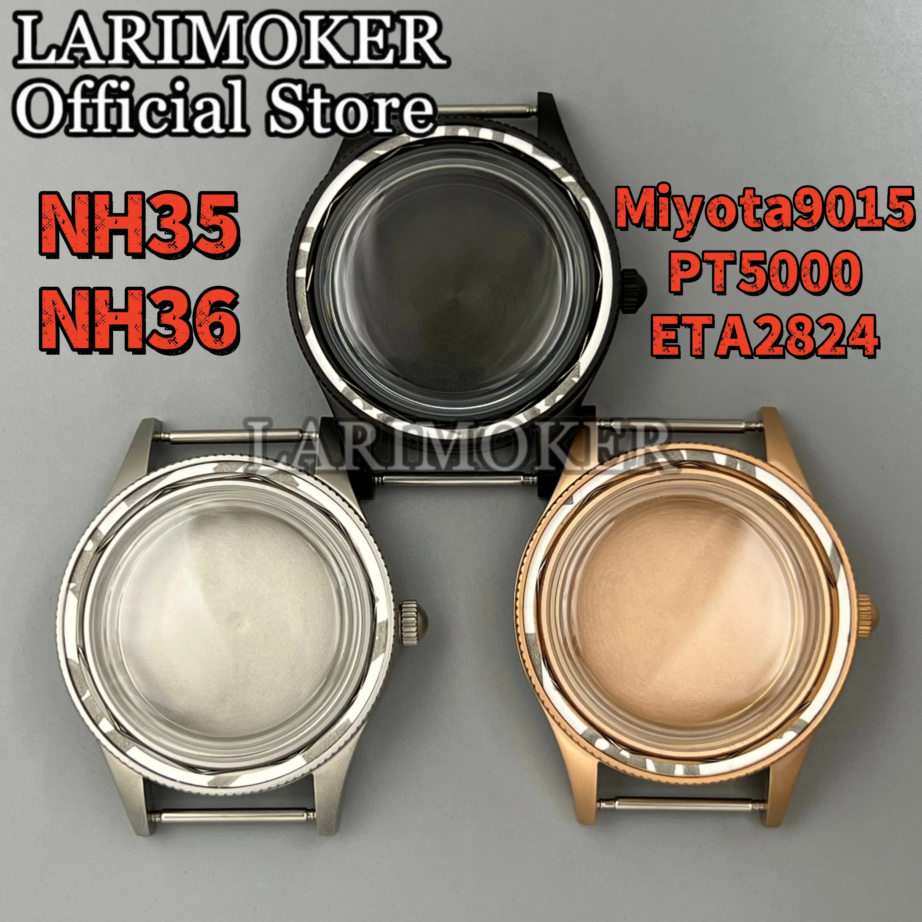 40mm Men's Automatic Watch Sandblasted Case Ceramic Luminous Bezel Domed Sapphire Crystal Fits NH35 PT5000 Miyota9015 Movement
40mm Men's Automatic Watch Sandblasted Case Ceramic Luminous Bezel Domed Sapphire Crystal Fits NH35 PT5000 Miyota9015 Movement