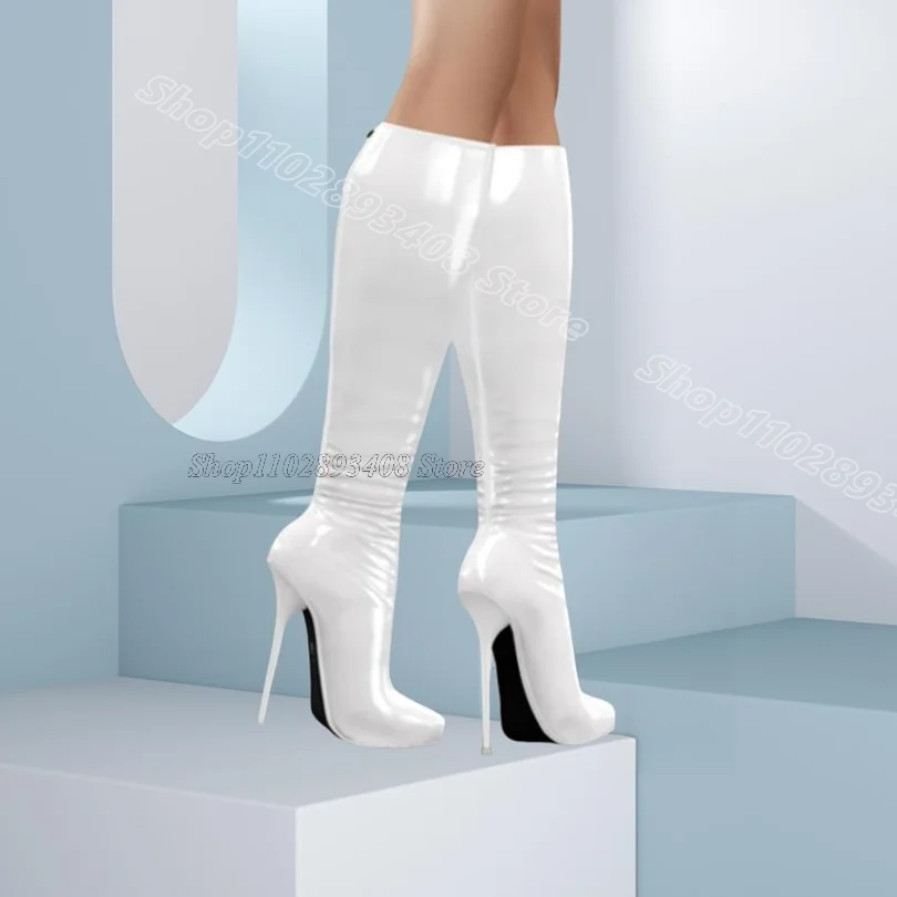 White Back Zipper Knee Boots Pointed Toe Solid Spring British Style Design for Women Stiletto Sexy Boots Zapatos Para Mujere
White Back Zipper Knee Boots Pointed Toe Solid Spring British Style Design for Women Stiletto Sexy Boots Zapatos Para Mujere