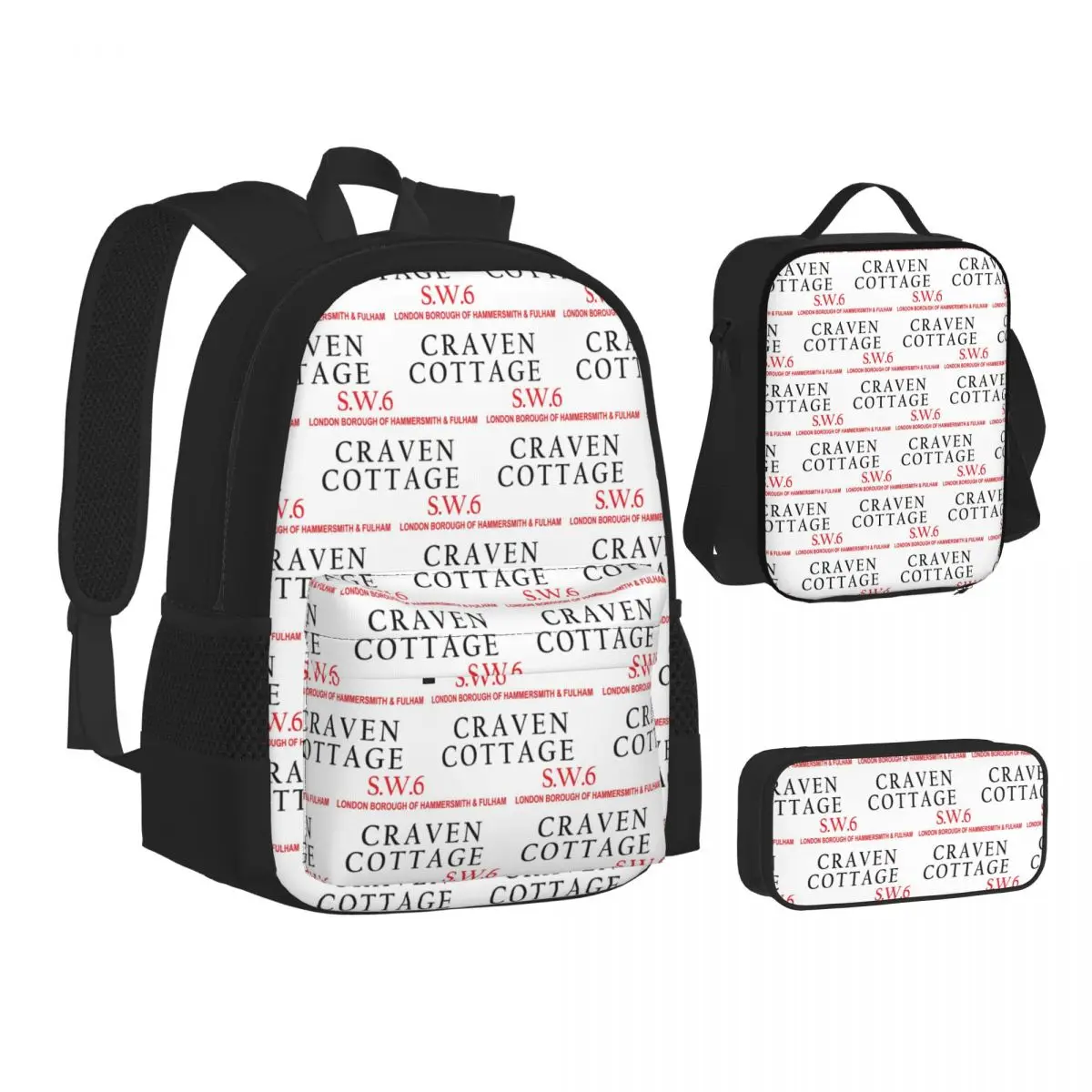 Craven Cottage Fulham Sw6 Lightweight Hoodie Backpacks Bookbag School Bags Children Rucksack Lunch Bag Pen Bag Three-Piece Set
Craven Cottage Fulham Sw6 Lightweight Hoodie Backpacks Bookbag School Bags Children Rucksack Lunch Bag Pen Bag Three-Piece Set