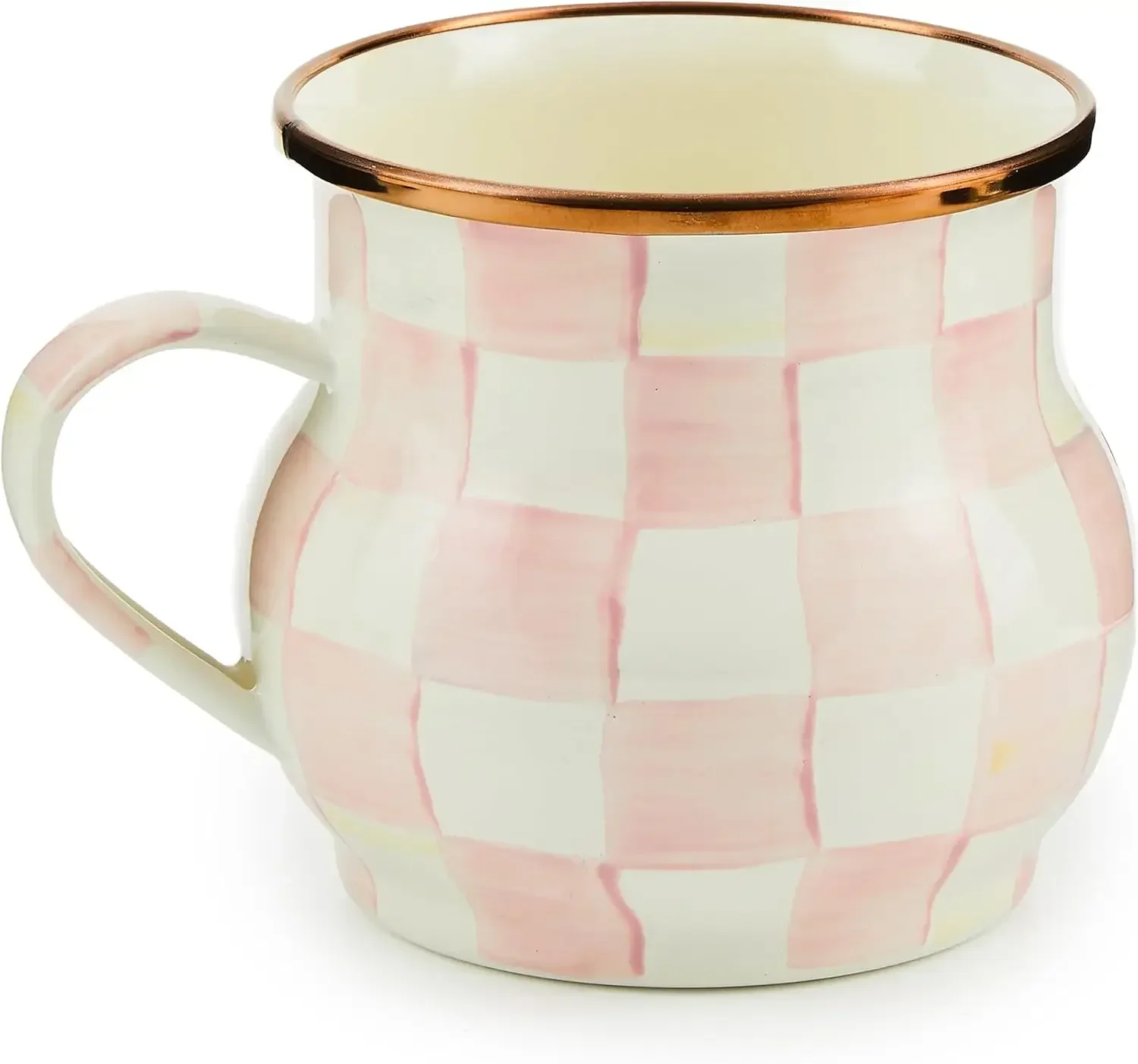 Enamel Mug, Cute Enamelware Coffee and Tea Mug, Unique Drinkware, 16 Ounces, Pink-and-White Rosy Check, Set of 1
Enamel Mug, Cute Enamelware Coffee and Tea Mug, Unique Drinkware, 16 Ounces, Pink-and-White Rosy Check, Set of 1