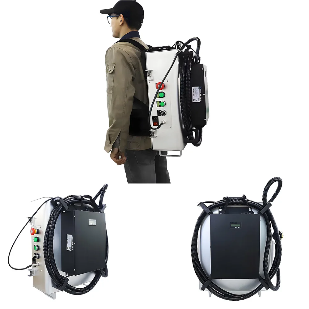 Backpack Pulse Laser Cleaning Machine Stone Cleaning Laser Machine 4000 Handheld