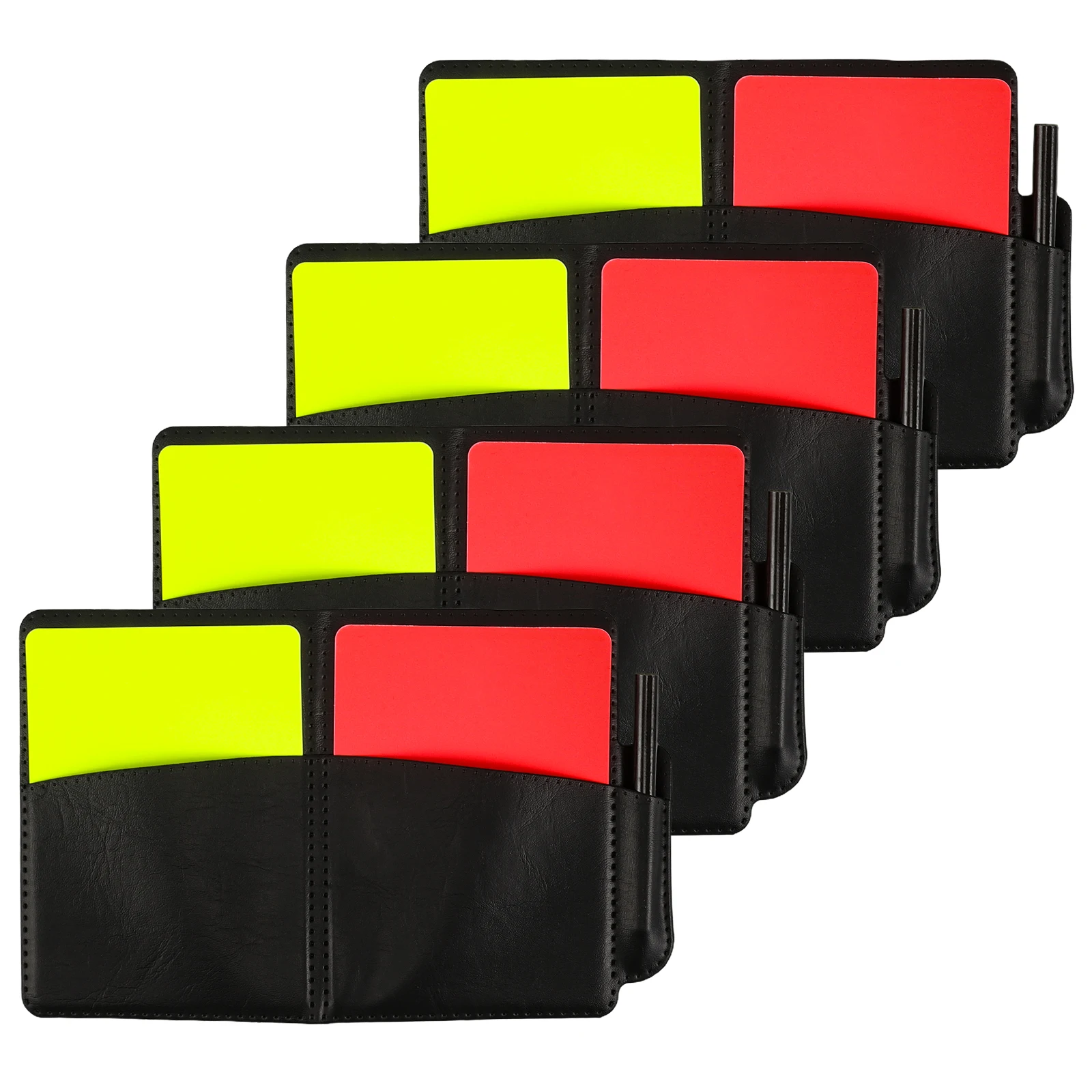 Red Yellow Referee Cards For Soccer Record Book 4 Sets PVC Referee Accessories Soccer Match Tools Portable Design Longterm Use
Red Yellow Referee Cards For Soccer Record Book 4 Sets PVC Referee Accessories Soccer Match Tools Portable Design Longterm Use