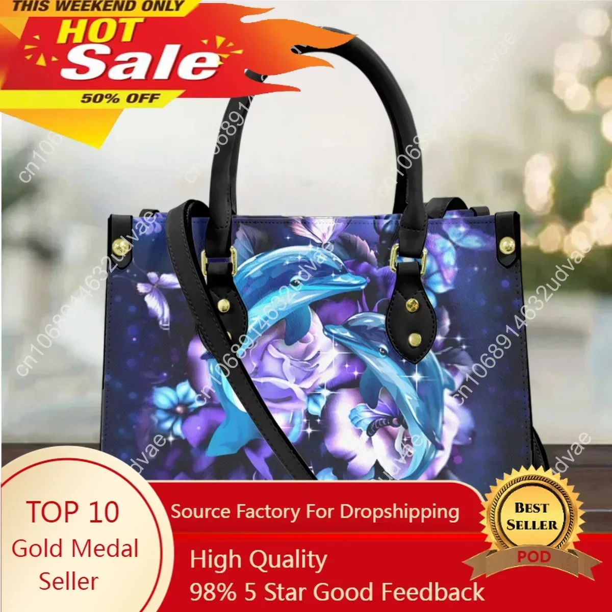 Handbags and Purse for Women Blue Dolphin Purple Rose Design Fashion Leather Female Shoulder Bags Woman Casual Crossbody Bags
Handbags and Purse for Women Blue Dolphin Purple Rose Design Fashion Leather Female Shoulder Bags Woman Casual Crossbody Bags