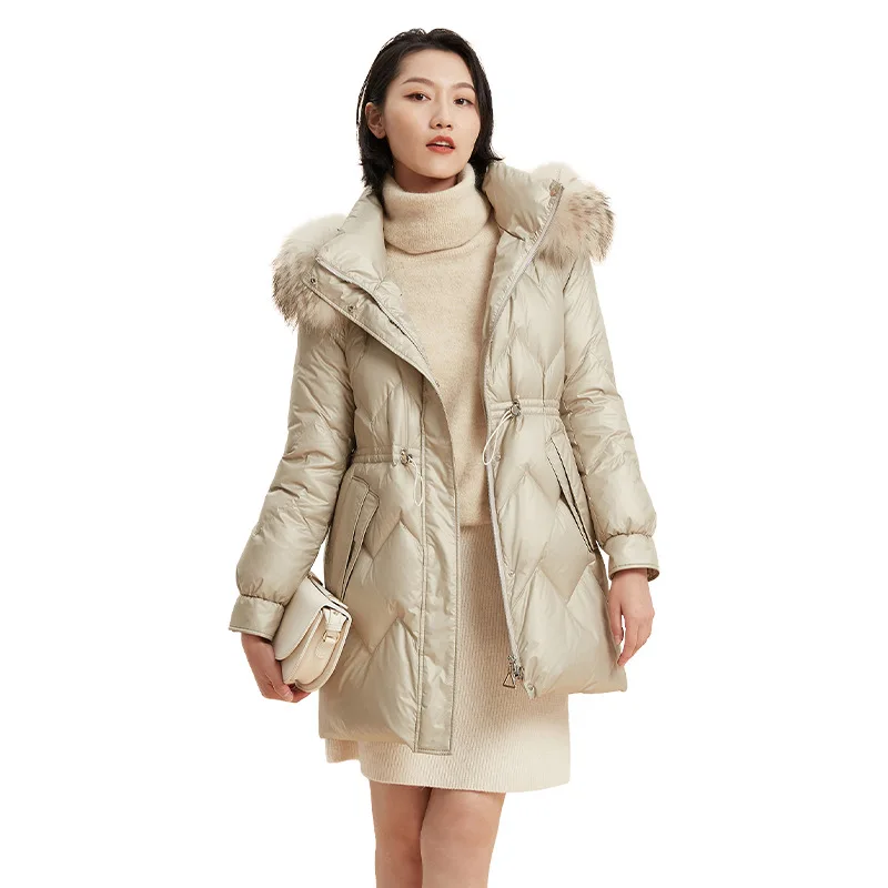 Winter Fashion Women Coat Raccoon Large Fur Collar Hooded Large Down Coat 90% White Duck Down Warm Thickened Coat Women Wear
Winter Fashion Women Coat Raccoon Large Fur Collar Hooded Large Down Coat 90% White Duck Down Warm Thickened Coat Women Wear