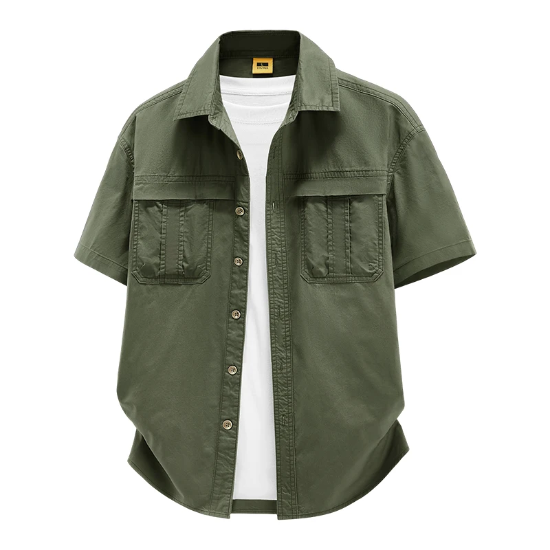 High-quality 100% cotton summer new style casual men's breathable short-sleeved workwear washed casual shirt Asian size
High-quality 100% cotton summer new style casual men's breathable short-sleeved workwear washed casual shirt Asian size
