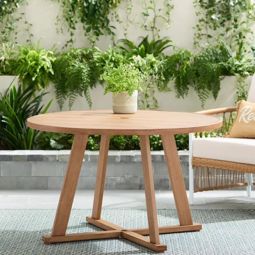 Outdoor Table, Outdoor 44" Round Metal Top Dining Table, Heavy-duty, Rust-resistant, E-coated & Powder-coated Steel Frames
Outdoor Table, Outdoor 44" Round Metal Top Dining Table, Heavy-duty, Rust-resistant, E-coated & Powder-coated Steel Frames