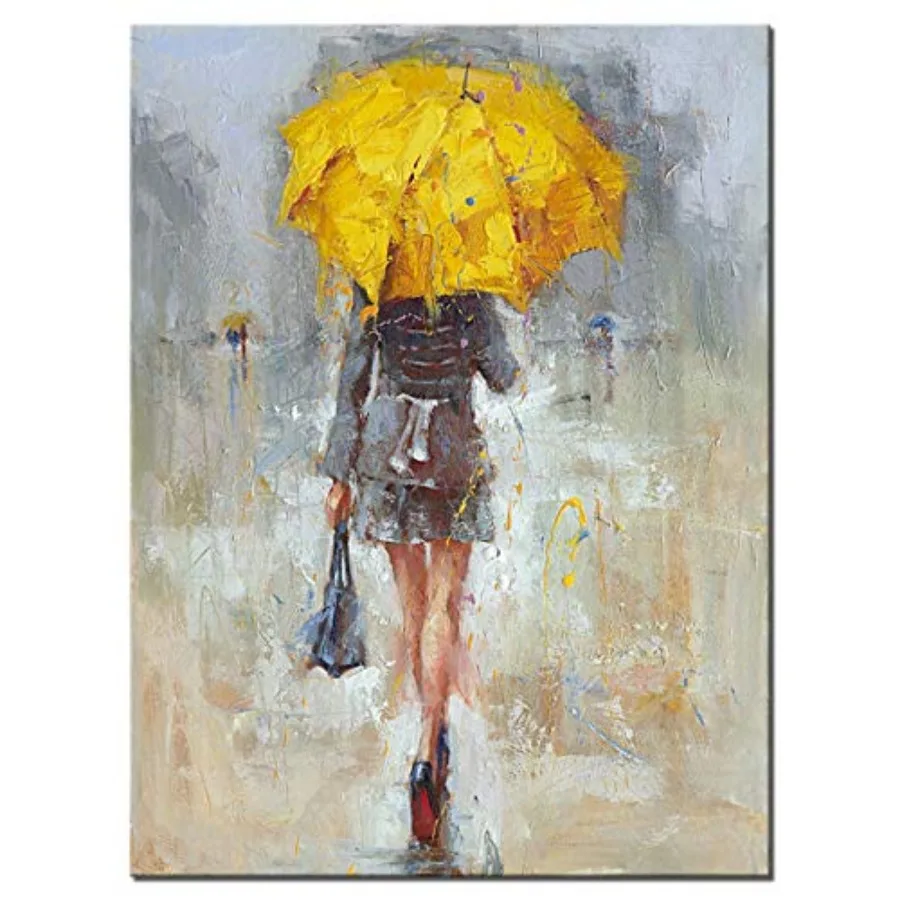 Abstract Canvas Painting A Rainy Walk Girl with Wall Art Modern Artwork for Office Home Decoration
Abstract Canvas Painting A Rainy Walk Girl with Wall Art Modern Artwork for Office Home Decoration
