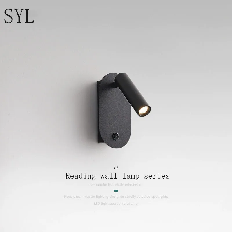 Led Wall Lamp Bedroom Bedside Reading Light Adjustable Angle With Switch Minimalist Hotel Room Spot Lights White Black 110V 220V
Led Wall Lamp Bedroom Bedside Reading Light Adjustable Angle With Switch Minimalist Hotel Room Spot Lights White Black 110V 220V