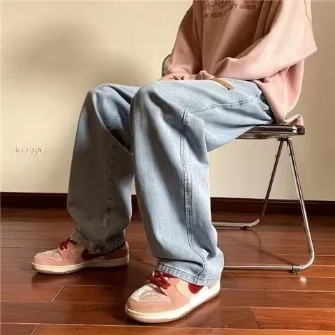 Waed Vintage Men's Jeans Elastic Waist Dstring Design Casual Straight Leg Pants for Working Cotton Blend Four Seasons
Waed Vintage Men's Jeans Elastic Waist Dstring Design Casual Straight Leg Pants for Working Cotton Blend Four Seasons