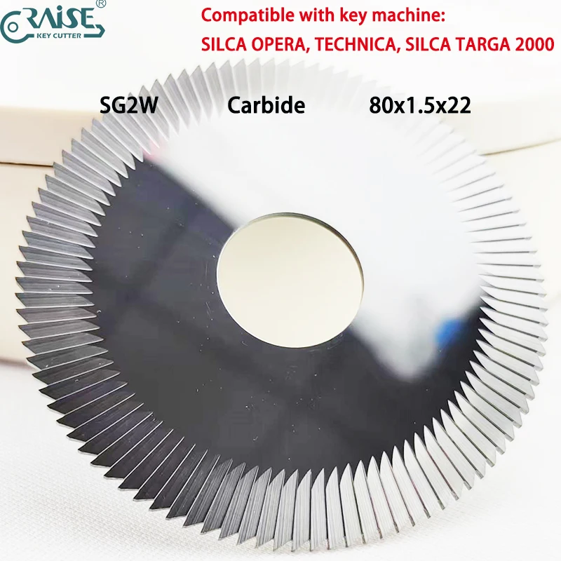 Фреза RAISE 80x1.5x22, совместимая с твердосплавными ключевыми станками SILCA SG2W, SILCA OPERA, TECHNICA, SILCA TARGA 2000, KEYLINE 206
Фреза RAISE 80x1.5x22, совместимая с твердосплавными ключевыми станками SILCA SG2W, SILCA OPERA, TECHNICA, SILCA TARGA 2000, KEYLINE 206